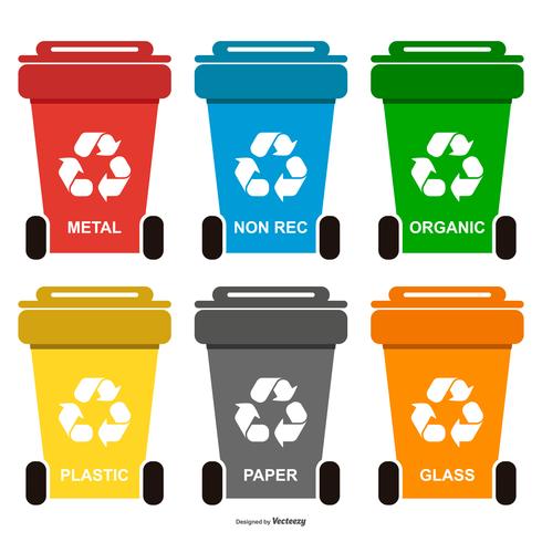 recycle-waste-bins-collection-vector